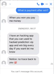 Another Facebook scammer trying to take money from poor people